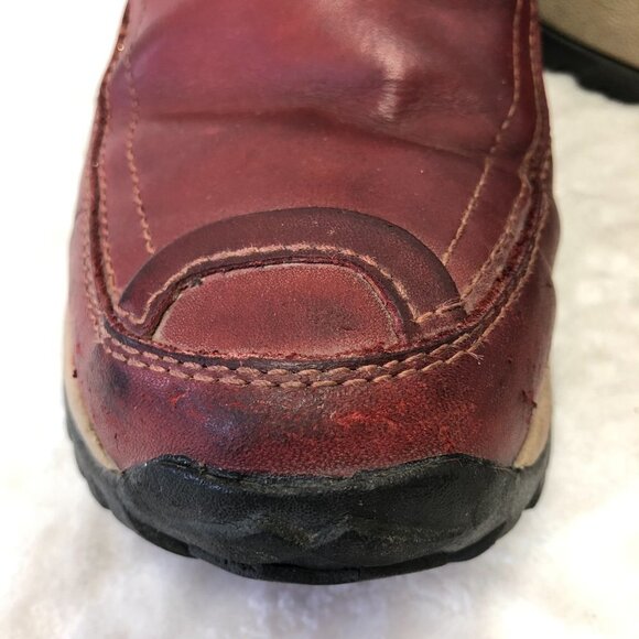 Merrell Polar Moc Red Leather Thinsulation Waterproof Slip On Loafers Size 8.5 - Picture 10 of 14